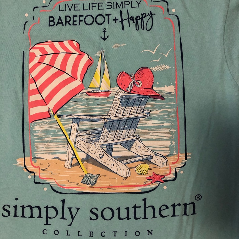 Baby blue simply southern shirt